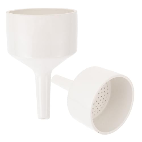 HOOWIFFY 2pcs Ceramic Buchner Filter Funnel Laboratory Filtration Funnel 60mm 80mm Porcelain Chemical Lab Tool for Scientific and Industrial Use