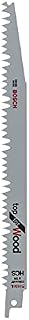 Bosch DIY 2pcs HCS S 1131 L Reciprocating Saw Blade (Green Wood, Firewood, 228mm, Accessory for Keo)