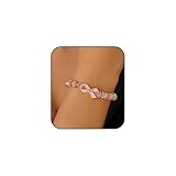 ZXYMHL Breast Cancer Awareness Bracelets Pink Ribbon Charm Beads Bracelet for Women Encouragement Breast Cancer Jewelry (1PCS)