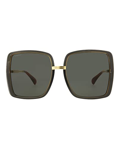 Gucci GG0903S Brille, Grey-Gold-Grey, 60 für Damen, Grau-Gold-Grau, 58