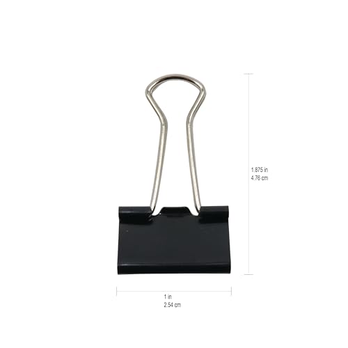 Westcott Black Fold Back Clips - 1" - 25 mm image 4
