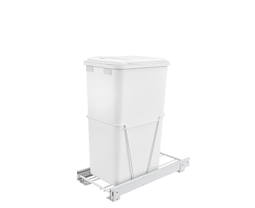 Contenedor de basura rectangular 35 cuartos blanco miniatura 2