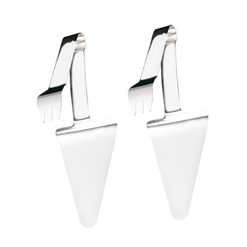 ULTECHNOVO 2piezas Pala para Pizza De Acero Inoxidable Pala para Hornear Queso y Pasteles Color Plateado para Servir Pizzas Eventos