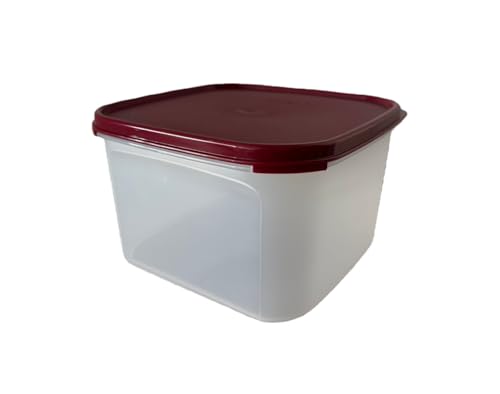 NewTupperware Modular Mates Square #2 Container 11-Cup / 2.6 L with Seal (Bordeaux)