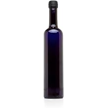 Infinity Jars Black Ultraviolet Long Neck Glass Oil Bottle 500Ml 17 fl oz Miron Water Dispenser bottle airtight leakproof, water, Olive Oil Cruet, Used in Kitchen, Amber glass bottle 3-Pack