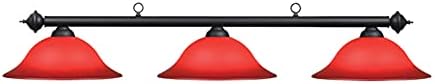 RAM Game Room Traditional Style 60" Marseilles 3-Light Lamp, Burgandy