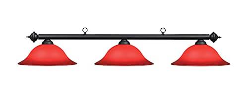 Ram Game Room Traditional Style 60" Marseilles 3-Light Lamp, Burgandy #TOP21