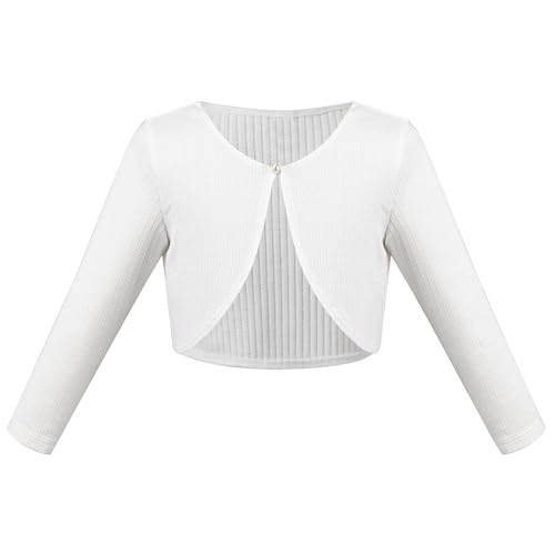 Sunny Fashion Girls Bolero Shrug Cropped Cardigan Long Sleeve Button Knit Sweater