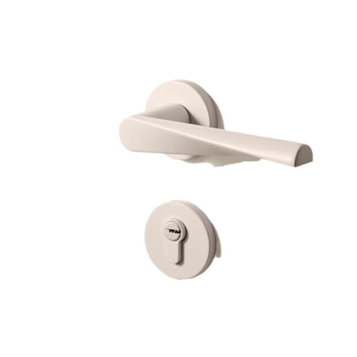 Serrure de porte de chambre beige pour un intérieur calme et boisé