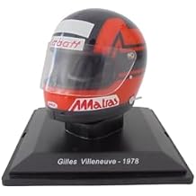 - Formula 1 Helmet Compatible with Ferrari F1 Gilles Villeneuve 1978 - 1/5 Scale - CAS50
