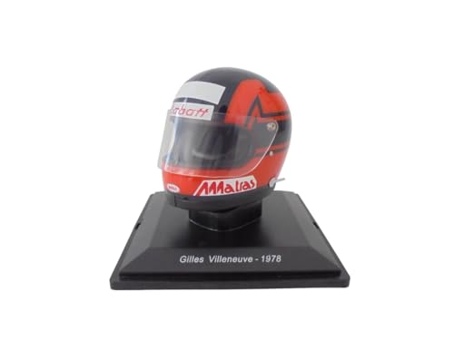 OPO 10 - Formula 1 Helmet Compatible with Ferrari F1: Gilles Villeneuve 1978-1/5 Scale - CAS50