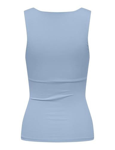 ONLY Damen Onlea S/L 2-Ways Fit Top JRS Noos, Soft Chambray, XX-Small 2
