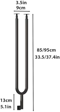 Adjustable Metal Stair Spindles - 270° Outdoor Step Railing, Finely Polished Wrought Iron, Thickened Base for Home Garden Corridor - Black, 37.4in