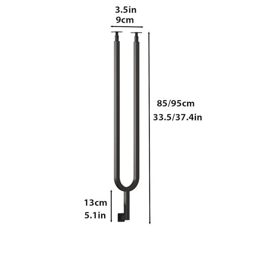 Garde-corps d'escalier en fer forgé or 85cm à montage latéral - 3