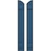 Ekena Millwork ARW101BE207X54HBH Americraft Two 2 Exterior Real Wood Joined Board-n-Batten Shutters w/Elliptical Top (Per Pair), 7"W x 54"H, Sojourn Blue