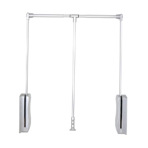 Barre de penderie rétractable 450-600 mm en argent pour optimiser vos placards