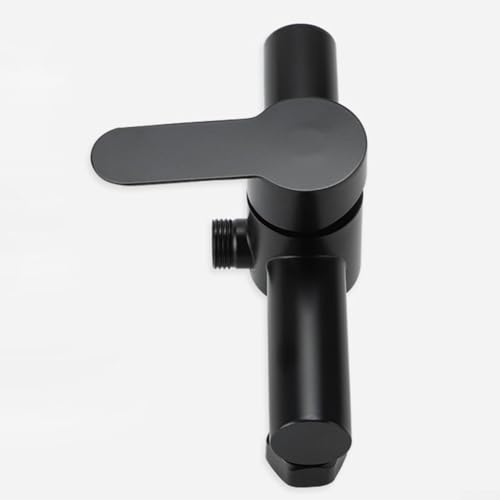 Zoegneer Grifo de ducha de acero inoxidable 304 montado en la pared, color negro, para la mayoría de equipos de ducha