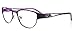 Sightline F203 Medium Fit High Fashion Multifocus Progressive Power Reading Glasses Black / Purple 2.50