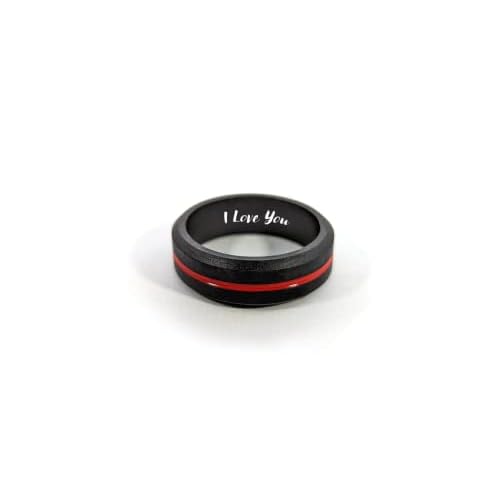 CUSTOM ENGRAVED Men's Silicone Wedding Band Active Flex Ring - Personalize Any…