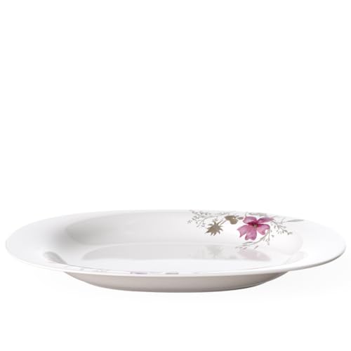 Villeroy und Boch Mariefleur Gris Basic Servierplatte, Premium Porzellan, Weiß/Bunt 3 Villeroy und Boch Mariefleur Gris Basic Servierplatte, Premium Porzellan, Weiß/Bunt