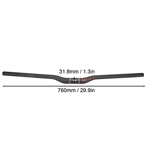 Mountain Bike Handlebar, 760mm Mountain Bike Riser Handle Bar - 3K Carbon Fiber Construction Bicycle Riser Handlebar Part(Swallow) - Image 2