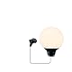 Xelloo Gartenleuchte ROZ, 12 Volt, 1 Stück Designarmatur 1W LED warmweiß mit Erdspieß, wasserdicht (IP44) und mit praktischem Schiebeanschluss, Weiß
