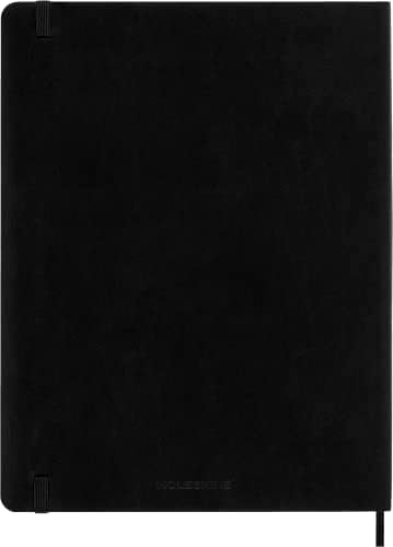 Moleskine 18 Monate Wochen Notizkalender 2023/2024, Xl, 1 Wo = 1 Seite, Rechts Linierte Seite, Soft Cover, Schwarz