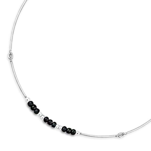 Image of ZAVYA 925 Silver Triple Beaded Rhodium Plated Anklet, Single | Gift for her, Gifts for Women & Girls | With Certificate of Authenticity and 925 Stamp