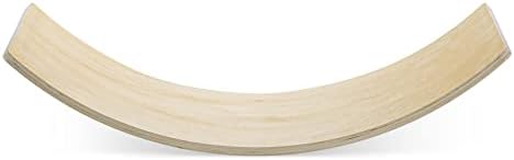 Navaris Kids Wooden Balance Board - Toddler Wobble Board Seesaw Rocker - Creative Play Curved Plywood Toy for Balancing, Sliding, Playing - Age 3+