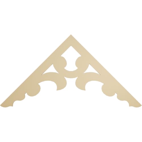72"W x 36"H x 1 1/2"P (12/12) Pitch Vienna Signature Urethane Gable Pediment, Primed Tan