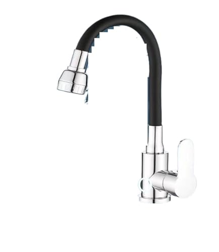 Robinet de cuisine en acier inoxydable brossé au design architectural épuré