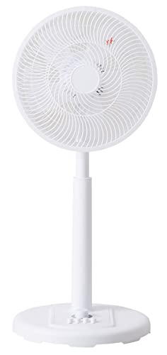 simplus 扇風機 リビング扇 首振り 5枚羽 風量3段階 メカ式 タイマー付き 高さ調節 30cm ホワイト SP-30M-01
