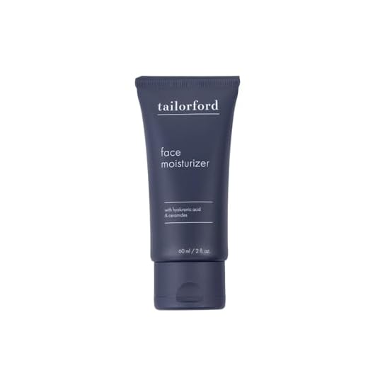 Tailorford Men's Face Moisturizer with Hyaluronic Acid and Ceramides, Hydrating Travel Size Unscented Lotion, Fragrance-Free Men's Skin Care Products, 2 FL Oz
