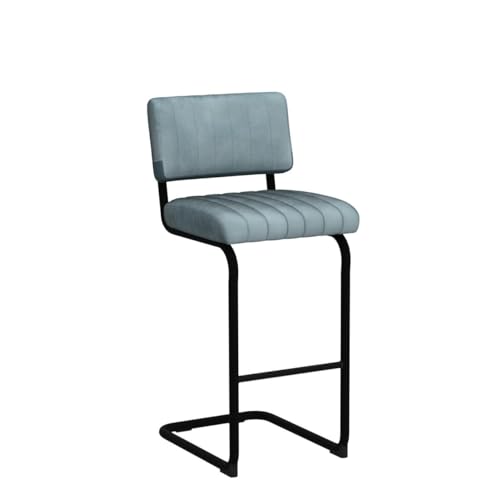 Image of ONEVOG Modern Counter Height Stools with Velvet Backrest, 24Inch Solid Metal Legs Bar Stool Set of 2, Barstools for Kitchen Dining Party, Sturdy Bar Chairs (Blue)