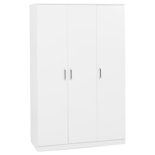 Seconique Dakota 3 Door Wardrobe in White