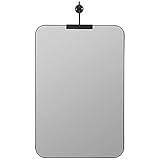 Cooper Classics Frida Shiny Black 23 3/4' x 36' Rectangular Wall Mirror