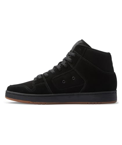 DC Men's Manteca 4 Hi High Top Casual Skate Shoe Sneaker, Black/Black/Gum, 11
