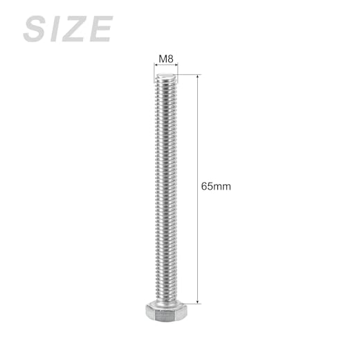 Image of METALLIXITY Hex Head Screws Bolts, Nuts, Flat & Lock Washers Kits (M6-1x65mm) 10 Set, Stainless Steel Fully Threaded Machine Screws Bolt Set - for Home Appliance Equipment