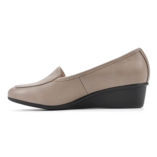 Cliffs By White Mountain Women's Bravado Loafer, Dk Taupe/Smooth, 8 M #TOP14