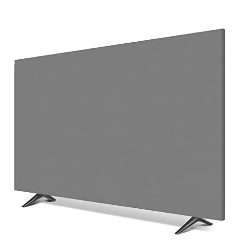 RICWINA Cubierta De TV/PC Cubiertas de Polvo de televisión Cubiertas de computadora por Monitor de 19-80 Pulgadas Anti-rasguños Poliéster Cubiertas de Pantalla para decoración de Interiores Gris Cover