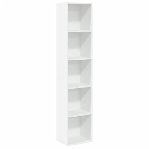 vidaXL Estantería librería Madera de ingeniería Blanco 40x30x189 cm, librería, estantería de Libros, Estante de Libros, librerías