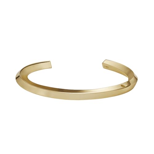 Emporio Armani Bracciale rigido da donna in ottone color oro, EGS3102710