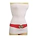 Women Fashion Belt Hip High Waist Elastic Stretch Waistband Metal Bling Buckle S M Coral Color