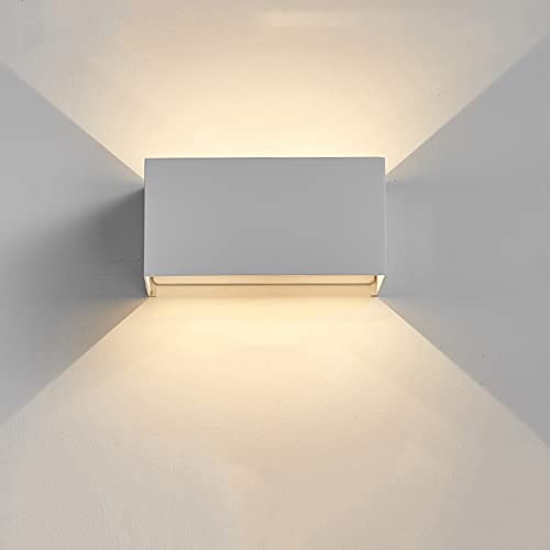 Luminaires en aluminium applique murale LED rectangle 12W finition haut de gamme marron