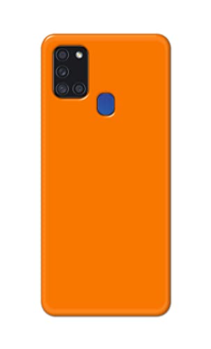 Image of Plain Orange Hard Back Case Cover for Samsung Galaxy A21S, SM-A217F / DS, SM-A217M / DS, SM-A217F / DSN Back Cover -(J5) VNS2229