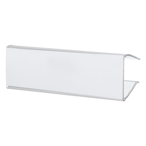 Porte-étiquettes en bois pour étagère en verre et support étiquette de 7,5x2,5cm