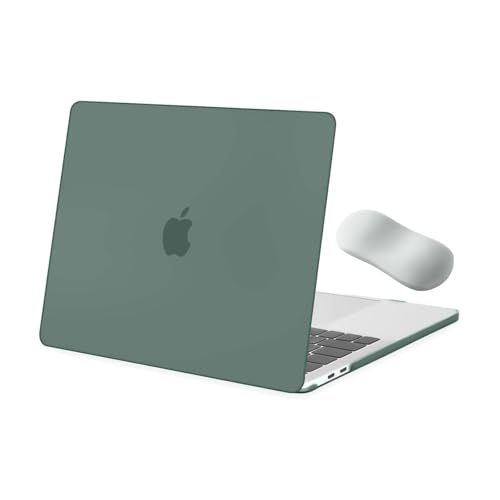 MOSISO Etui kompatybilne z MacBook Pro 33.0 cm M2 M1 2026-2016 A2338 A2289 A2251 A2159 A1989 A1706 A1708, twarda obudowa i podkładka pod nadgarstek, ergonomiczna poduszka powietrzna, szmaragdowa