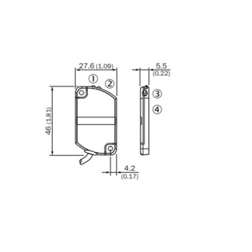 Sensor capacitivo de proximidad rectangular CQ28-10NPP-KW1 6030132 NPN para maquinaria 2