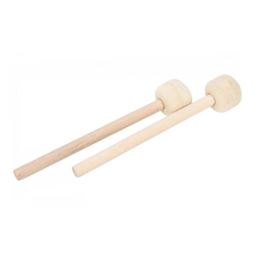 Baquetas de percusión con cabeza de fieltro y mango de madera miniatura 1