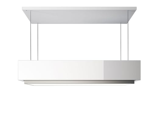Falmec Levante Inselhaube 120 cm Glas/Weiß
